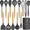 Professional Grade Silicone Cooking Utensils Set - 446°F Heat Resistant Silicone Kitchen Utensils for Cooking,Kitchen Utensil Spatula Se... - Multi-Purpose Hand Tool for Daily Meal Prep - Default Title